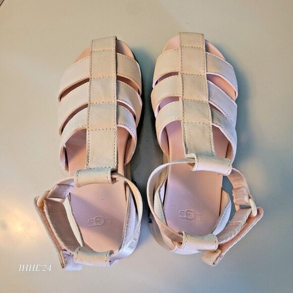 Women’s Sandals#6 UGG Ashton Blush Pink & Beige Platform Gladiator Strappy Prom - Picture 10 of 16